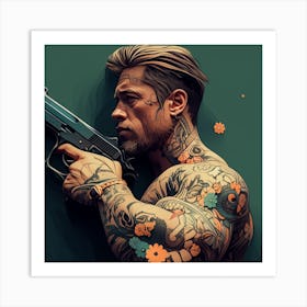 Tattooed Man 4 Art Print