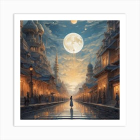 Night In The City Art Print