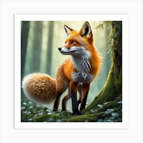 Fox In The Forest 62 Art Print