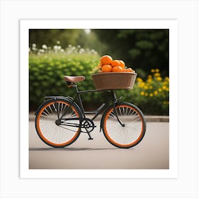Oranges On A Bicycle Art Print