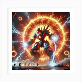 A Sci Fi Depiction Of Helionis Plasma Shield Art Print