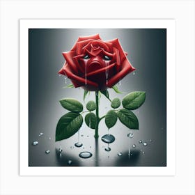 Sad Rose 1 Art Print