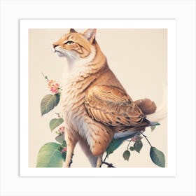 A cat and bird hybrid 1 Art Print