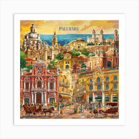 A Stunning Illustration Of The City Of Palermo Sho Fizp G5eqvy Pogcgdiltg Fpq05 2sgksumeakfkp A Art Print