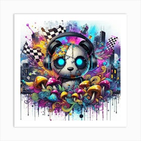 Psychedelic Panda 21 Art Print