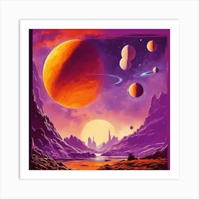 Planets In Space 1 Art Print