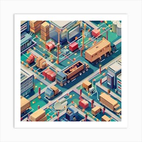 Isometric City Art Print