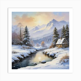 Winter Landscape Painting Art Print 0 Art Print