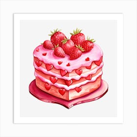 Valentine'S Day Cake 24 Art Print