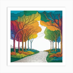 Rainbow Path Art Print