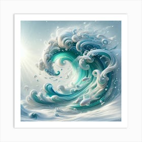 Azure Wave Art Print