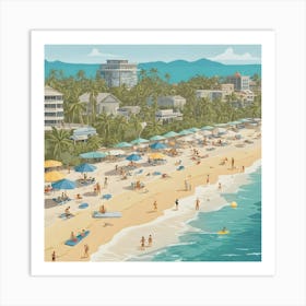 Beach Scene 5 Art Print