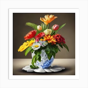 Vase Of Flowers 1 Art Print