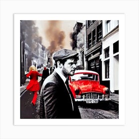 War against boredom (Retro London) Art Print