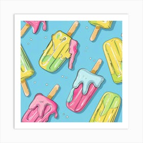 Ice Cream Pops 2 Art Print