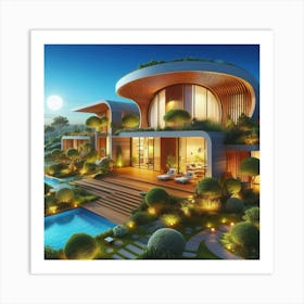 Modern Homes With Stunning Landscapes (2) Art Print