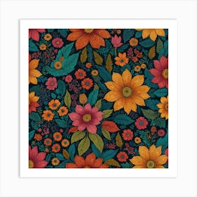 Floral Pattern 24 Art Print