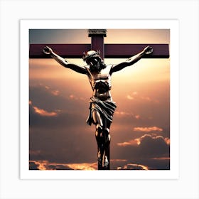 Jesus On The Cross Art Print