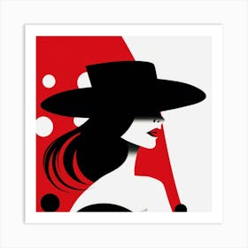 Woman In A Hat 15 Art Print