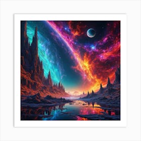 Space Landscape Art Print