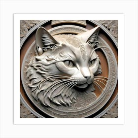 Feline Cat Creative Artwork Illustration 4 Art Print