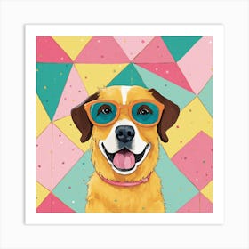 Dog In Sunglasses Art Print