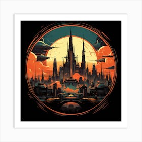 Star Wars Cityscape Art Print