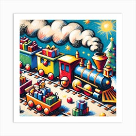 Super Kids Creativity:Christmas Train Art Print