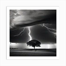 Lightning In The Sky 8 Art Print