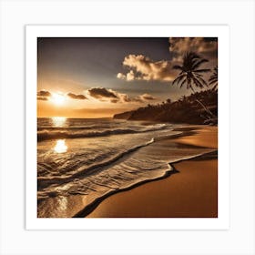 Sunset On The Beach 787 Art Print