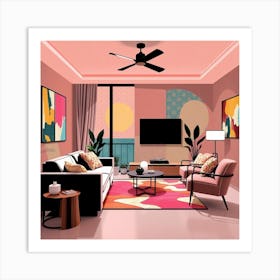 Modern Living Room Art Print