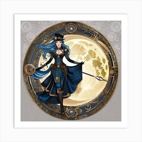 Steampunk Girl 15 Art Print