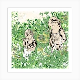 Children In The Garden Art Print