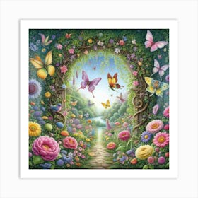 Butterfly Garden Art Print