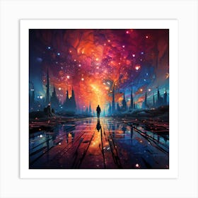 City In Space Art Print