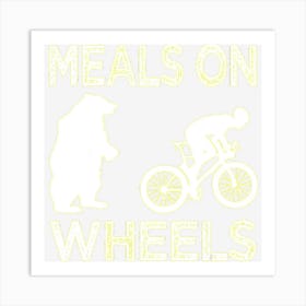 Meals On Wheels Bear Chasing Trail Bike Rider Gifts Art Print