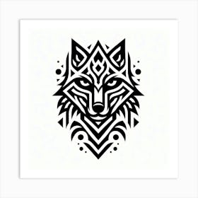 Tribal Wolf Art Print