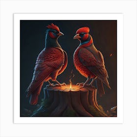 Pheasants Art Print