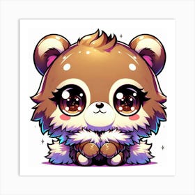 Cute Kawaii Bear Art Print