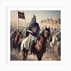 Knights On Horseback Art Print
