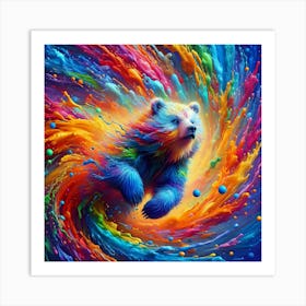 Colorful Bear 1 Art Print