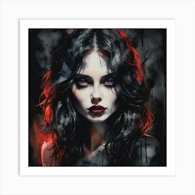 Vampire Girl Art Print