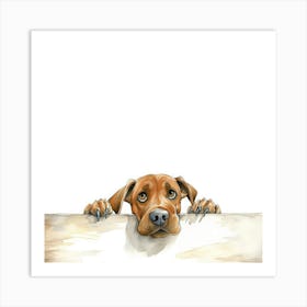 Watercolor Dog Illustration Art Print