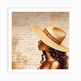 Woman In A Hat Art Print