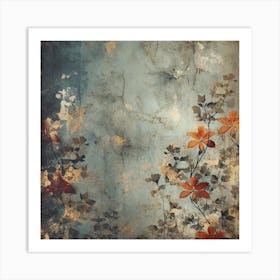 Asian Floral Background Photo Art Print