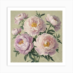 Pink Peonies 1 Art Print