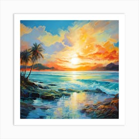 Caribbean Chromatic Horizon Art Print