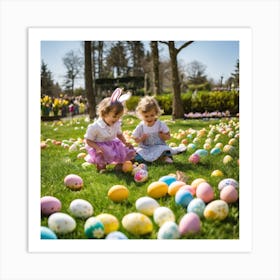 Easter Egg Hunt Art Print