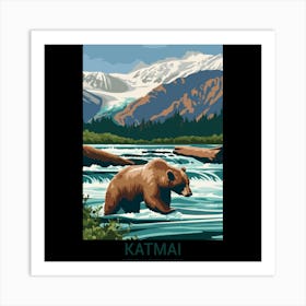 Katmai Bear Art Print