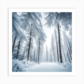 Snowy Forest 1 Art Print